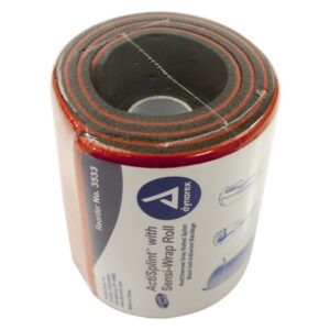 ActiSplint General Purpose Splint Rolled Splint Red / Charcoal Gray 4-1/4 X 36 Inch – Splint, 2 Inch X 5 Yard – Sensi-Wrap