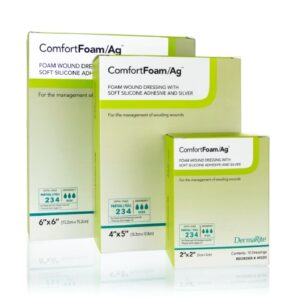 Silver Foam Dressing ComfortFoam/Ag 6 X 6 Inch Square Sterile