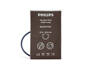 Reusable Blood Pressure Cuff Philips 27 to 35 cm Arm Nylon Cuff Adult Long Cuff