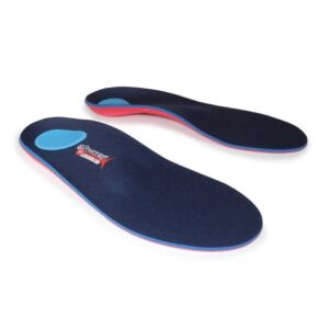 Orthotic Insert Powerstep ProTech Met Full Length EVA / Polyester / Polypropylene / Poron Female 11 to 11-1/2 / Male 9 to 9-1/2 Blue / Red