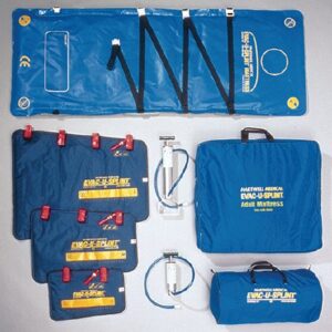 Evac-U-Splint Vacuum Splint Kit Vacuum Splint Vinyl – Covering / Polystyrene – Filling 11 X 11 X 24 Inch In Carry Case