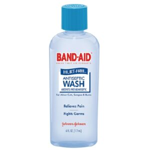 Pain Relieving Antiseptic BZK (Benzalkonium Chloride) / Lidocaine HCl Band-Aid Hurt-Free Topical Liquid 6 oz. Bottle