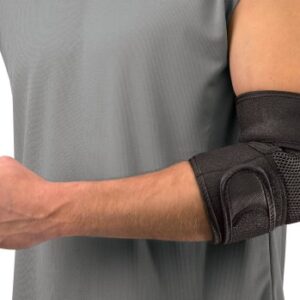 Elbow Support Mueller Adjustable Elbow One Size Fits Most Pull-On Left or Right Elbow 7 to 14 Inch Circumference