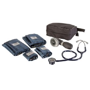 Reusable Aneroid / Stethoscope Set ADC Multiple Cuff Sizes Dual Head General Exam Stethoscope Palm Aneroid