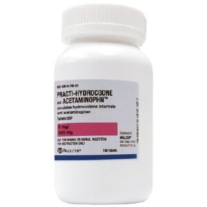 Clinical Training Medication Practi-Hydrocodone and Acetaminophen 5 mg/500 mg Oral Med Tablet Bottle 5 mg/500 mg per Tablet