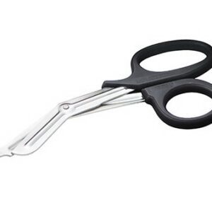 Trauma Shears ADC Medicut 7-1/4 Inch Length Floor / Office Grade Stainless Steel NonSterile Black Finger Ring Handle Angled Blunt Tip / Blunt Tip