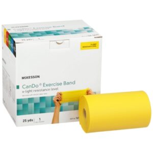 Exercise Resistance Band McKesson CanDo Yellow 5 Inch X 25 Yard X-Light Resistance