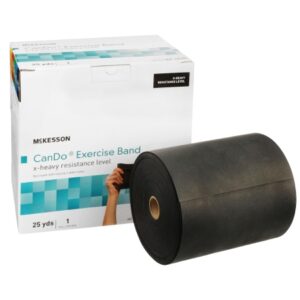 Exercise Resistance Band McKesson CanDo Black 5 Inch X 25 Yard X-Heavy Resistance