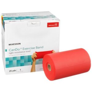 Exercise Resistance Band McKesson CanDo Red 5 Inch X 25 Yard Light Resistance