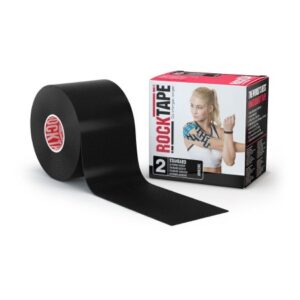 Kinesiology Tape Rock Tape Black 2 Inch X 5 Yard Cotton / Nylon NonSterile