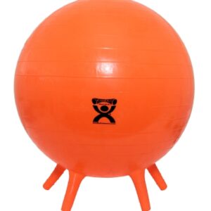 Inflatable Exercise Ball with Stability Feet CanDo Orange