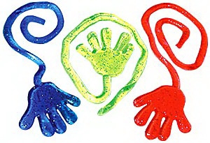Kids Love Stickers 72 per Pack Glitter Sticky Hand Toys 1.25 X 6 Inch