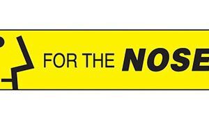 Pre-Printed Label Indeed Auxiliary Label Yellow Paper For the Nose Black Safety and Instructional 3/8 X 1-5/8 Inch