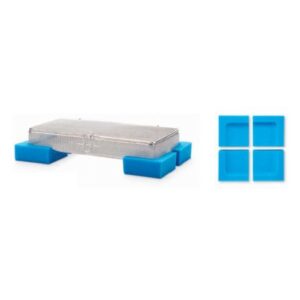 Corner Protector 1.25 X 6 X 6 Inch, Blue, Closed-cell Foam, Single-use