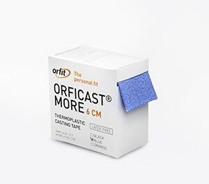 Unpadded Splint Roll Orficast More Tape 2 Inch X 9 Foot Thermoplastic Blue