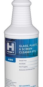 Glass / Surface Cleaner Husky 420 Antistatic Manual Pour Liquid 1 Quart Bottle Mild Scent NonSterile