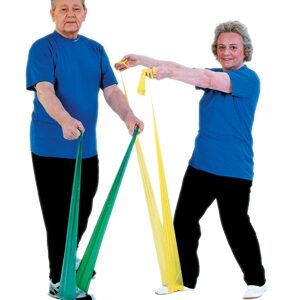 Exercise Resistance Band Set TheraBand Yellow / Red / Green / Blue / Black 5 Inch X 50 Yard X-Light to X-Heavy Resistance