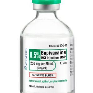 Bupivacaine HCl 0.5%, 5 mg / mL Injection 50 mL