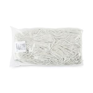Wet String Mop Head Boardwalk Cut-end Size 24 White Cotton Reusable