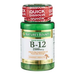 Vitamin Supplement Nature’s Bounty Vitamin B12 2,500 mcg Strength Tablet 75 per Bottle