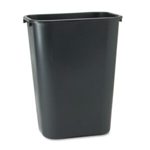 Trash Can Rubbermaid 41 Quart / 10.25 gal. Black Plastic Rectangular