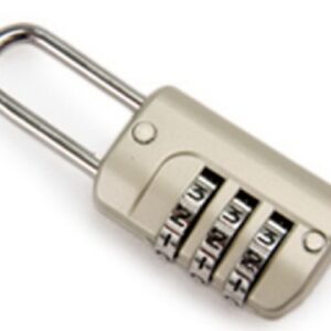 Mini Combination Lock Bright Nickel Steel Shackle 1/8 Inch Shackle