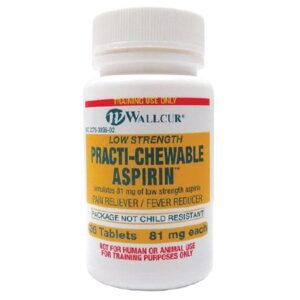 Clinical Training Medication Practi-Chewable Aspirin Tablet Bottle 81 mg per Tablet