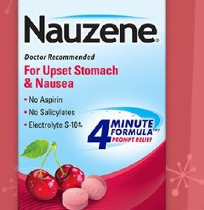 Nausea Relief Nauzene 230 mg Strength Chewable Tablet 42 per Bottle