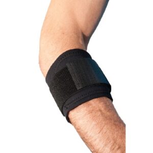 Elbow Strap Breg Medium Pull-On Tennis / Golfer’s Elbow Left or Right Elbow 10 to 11 Inch Forearm Circumference Black