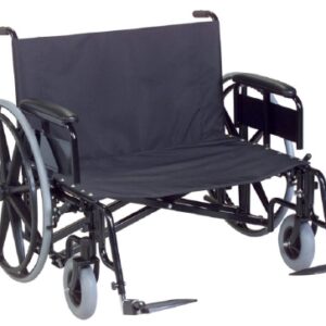 Bariatric Reclining Wheelchair Regency XL 2000 Heavy Duty Dual Axle Desk Length Arm Swing-Away Elevating Legrest Black Upholstery 34 Inch Seat Width Adult 700 lbs. Weight Capacity