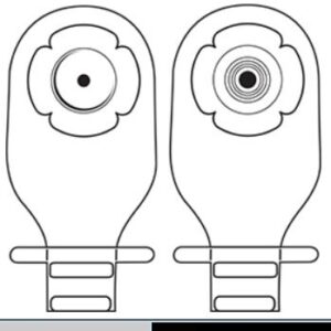 Ostomy Pouch UltraMax One-Piece System 9 Inch Length Deep Convex, Trim to Fit 12 to 42 mm Stoma Drainable