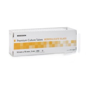 McKesson Test Tube Plain 3 mL Without Closure Glass Tube