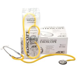 General Exam Stethoscope Proscope 660 Yellow 1-Tube 22 Inch Tube Single Sided Chestpiece