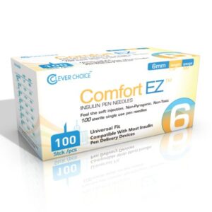 Standard Insulin Pen Needle Comfort EZ 32 Gauge 6 mm Length NonSafety