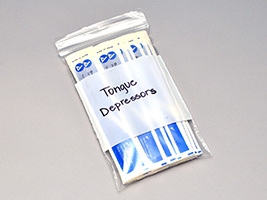 Reclosable Bag LK Clear Line 2 X 3 Inch LDPE Clear / White Block Zipper Closure