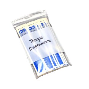 Reclosable Bag LK Clear Line 5 X 8 Inch LDPE Clear / White Block Zipper Closure