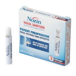Antiseptic Ethyl Alcohol NOZIN Nasal Sanitizer POPswab Patient Preoperative Nasal Swab 1.5 mL Ampule