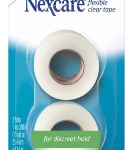 Water Resistant Medical Tape Nexcare Flexible Clear 1 Inch X 10 Yard Stretchy Fabric NonSterile