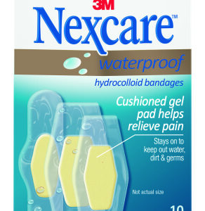 Waterproof Adhesive Strip Nexcare Waterproof 1 X 2-1/5 Inch / 1-1/5 X 2-2/5 Inch / 1 X 2 – 7/10 Inch Film / Hydrocolloid Rectangle Clear Sterile