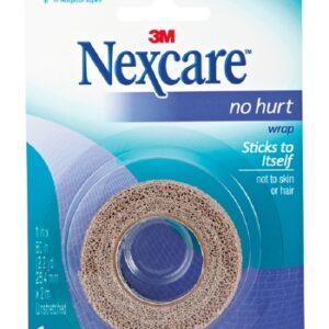 Cohesive Bandage Nexcare No Hurt 1 X 80 Inch Self-Adherent Closure Tan NonSterile Standard Compression