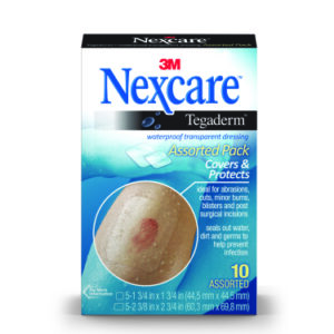 Transparent Film Dressing Nexcare Tegaderm ( 5 ) 1-3/4 X 1-3/4 Inch, ( 5 ) 2-3/8 X 2-3/4 Inch 2 Tab Delivery Assorted Shapes Sterile