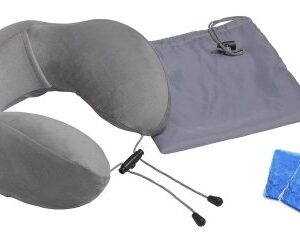 Neck Support Pillow Comfort Touch Soft 4.9 X 10.2 X 11.2 Inch Gray Reusable