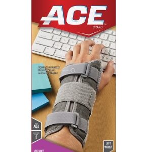 Wrist Brace 3M Ace Aluminum / Nylon / Polyester / Polypropylene / Polyurethane / Spandex Left Hand Gray One Size Fits Most