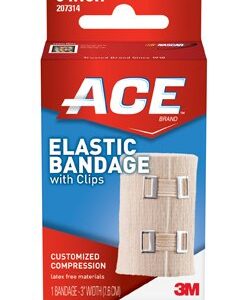 Elastic Bandage 3M ACE 3 Inch Width Clip Detached Closure Tan NonSterile Standard Compression