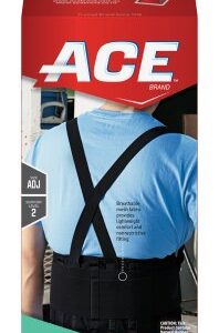 Occupational Back Support Ace One Size Fits Most Hook and Loop Closure Up to 48 Inch Waist Circumference 9 Inch Height Adult