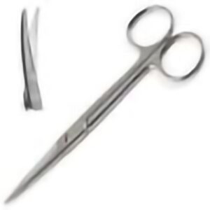 Dissecting Scissors Econo Sterile Mayo 5-1/2 Inch Length Floor / Office Grade Pakistani Stainless Steel Sterile Finger Ring Handle Curved Blunt Tip / Blunt Tip