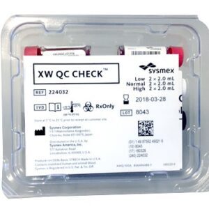 Hematology Control Set XW QC CHECK Multiple Parameters Low Level / Normal Level / High Level 4 X 3 X 3 mL