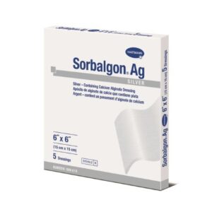 Silver Alginate Dressing Sorbalgon Ag 6 X 6 Inch Square Sterile