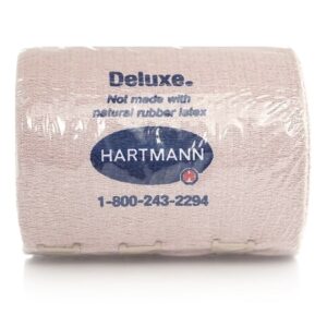 Elastic Bandage Deluxe 4 Inch X 5-1/2 Yard Clip Detached Closure Tan Sterile Standard Compression