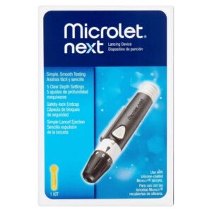 Lancing Device Microlet Push Button Activation Finger